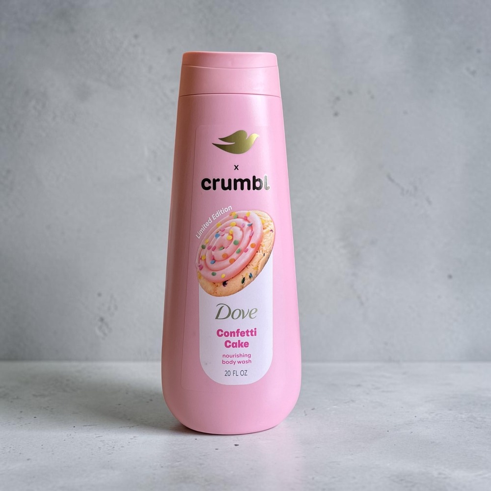 Dove x Crumbl Body Wash 20 oz Pink Confetti Cake Limited Edition Cookie Scent